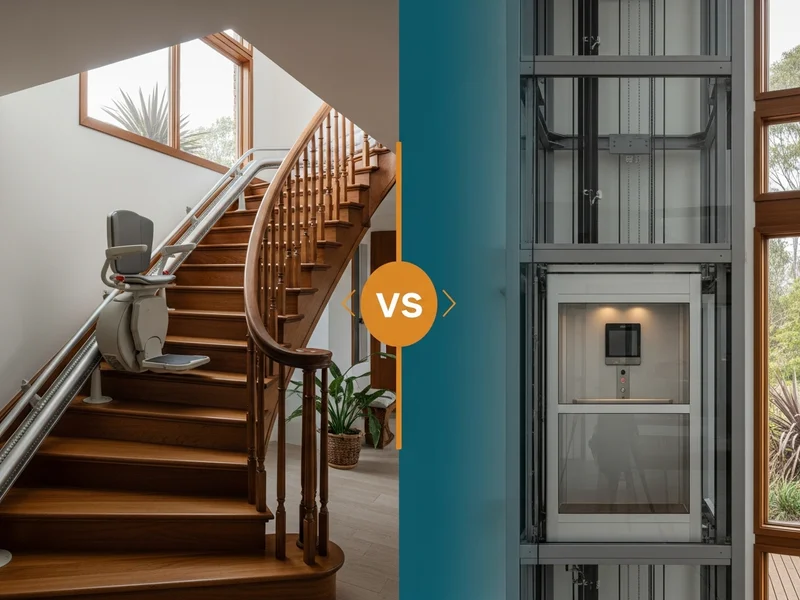 Residential stairlift and home lift installation detail